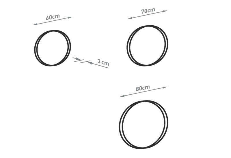 Kraft Soft LUX lustro okrągłe fi 80 z podświetleniem LED złoty mat