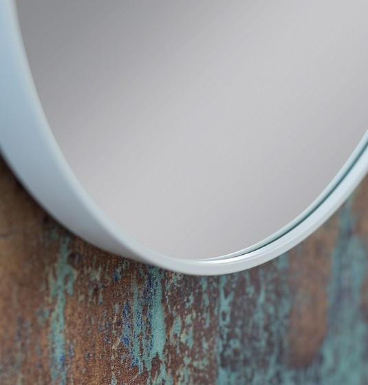 Kraft Bold Lustro owalne 40x80 biały mat