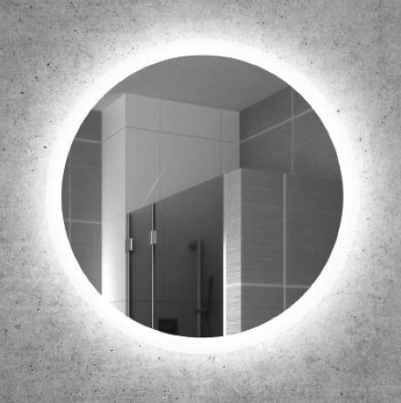 Kraft ATUM Lustro okrągłe fi 50 cm z podświetleniem LED barwa ciepła 3000K LED COB 15.02.23.50