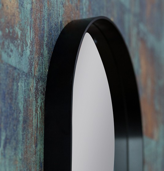 Kraft Maja Lustro owalne 50x100 w aluminiowej ramie czarny mat