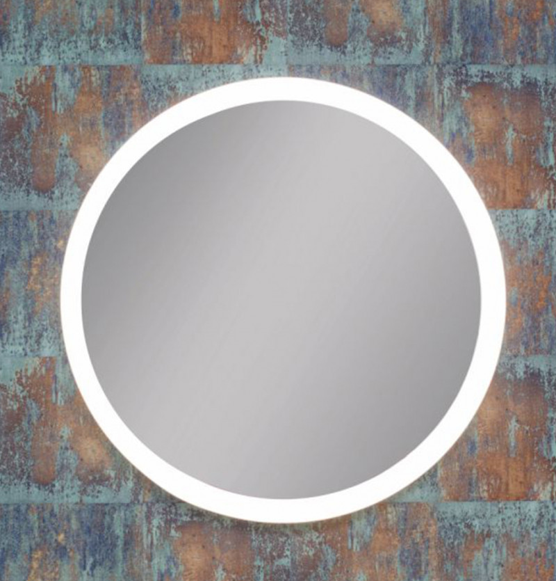 Kraft Orbit Lustro okrągłe fi 80 cm z podświetleniem Led biały mat