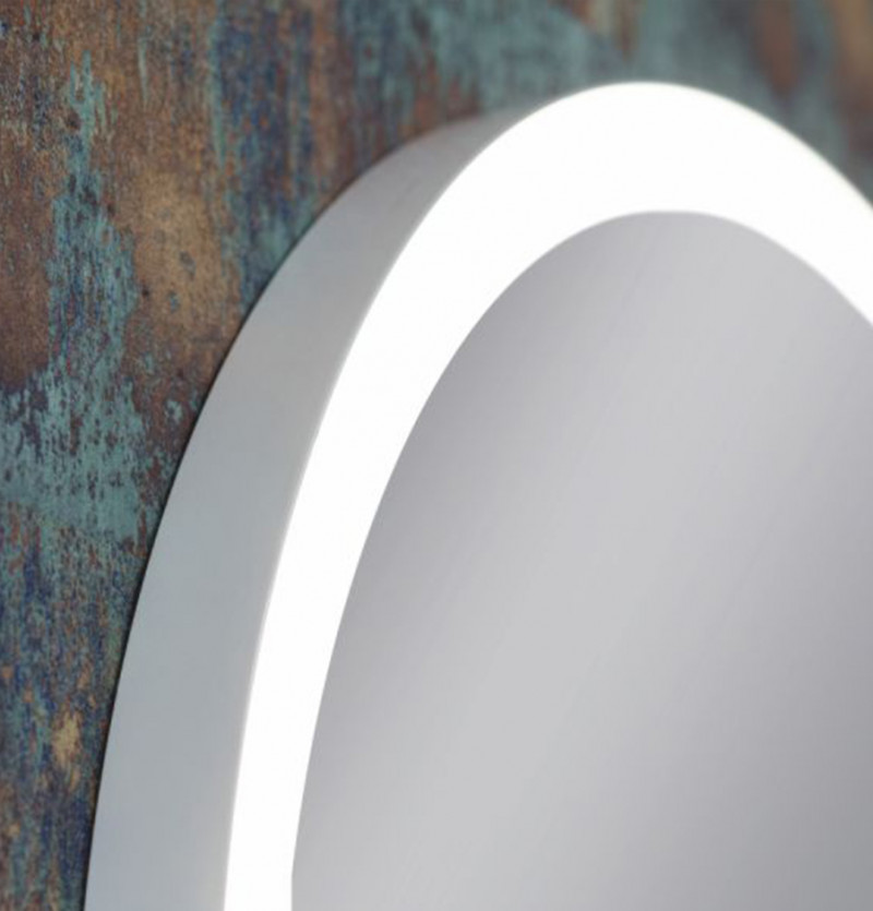 Kraft Orbit Lustro okrągłe fi 60 cm z podświetleniem Led biały mat