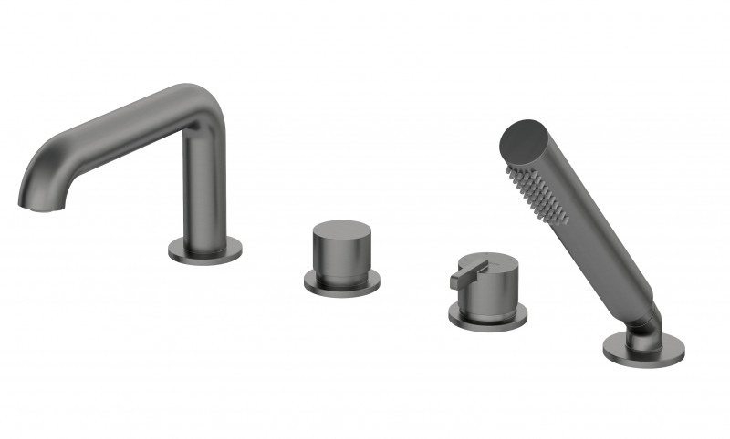 Deante Silia bateria wannowa 4-otworowa titanium BQSD14M