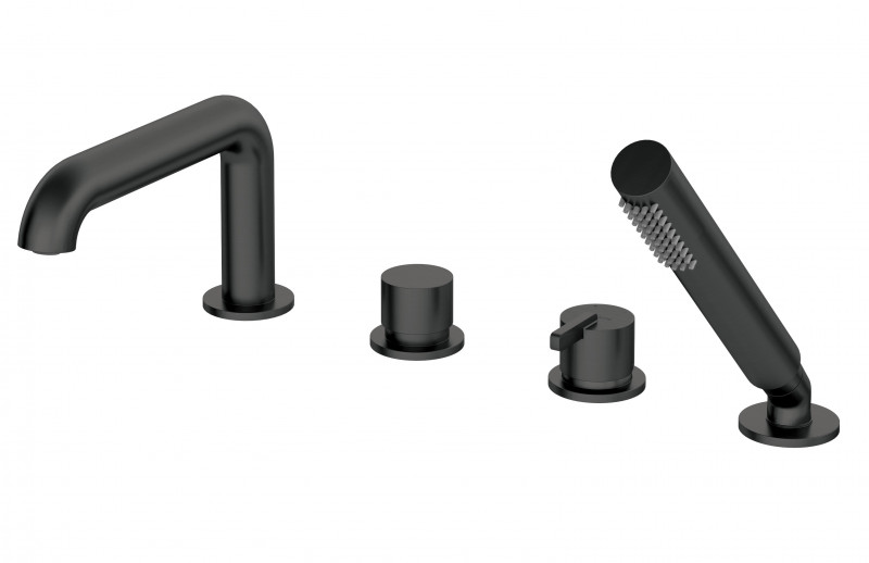 Deante Silia bateria wannowa 4-otworowa czarny matowy BQSN14M