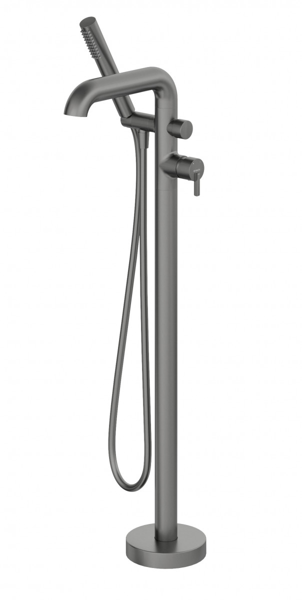 Deante Silia bateria wannowa wolnostojąca titanium BQSD17M