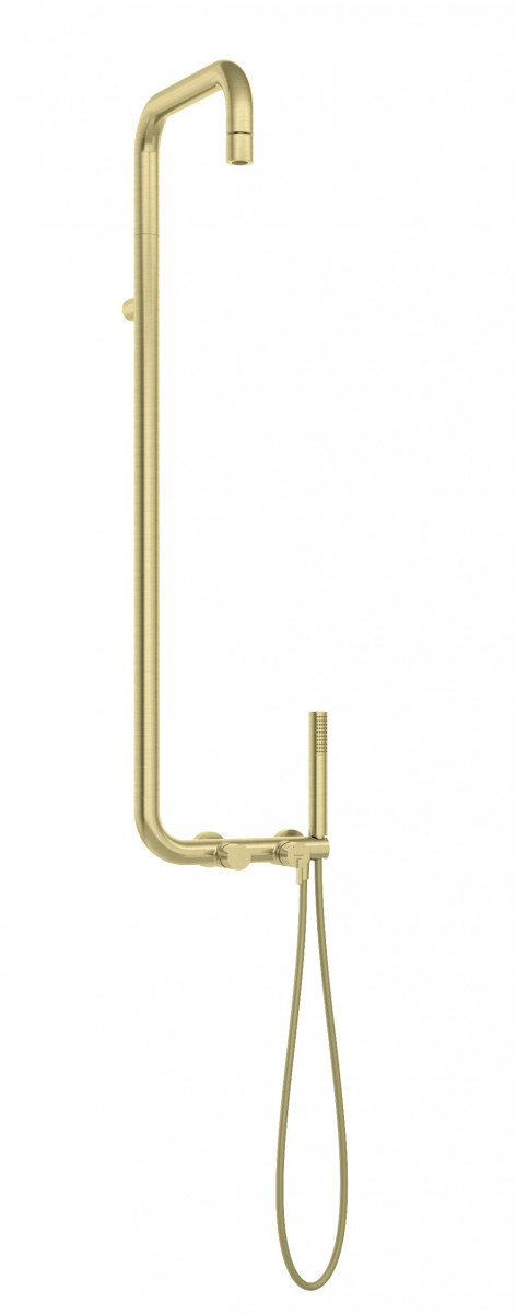 Deante Silia zestaw prysznicowy z deszczownicą złoty szczotkowany NQSR4XM