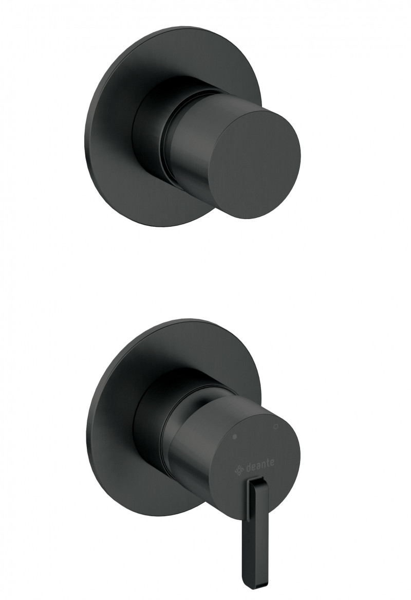 Deante Silia bateria wannowo-prysznicowa podtynkowa czarny matowy BQSN44P