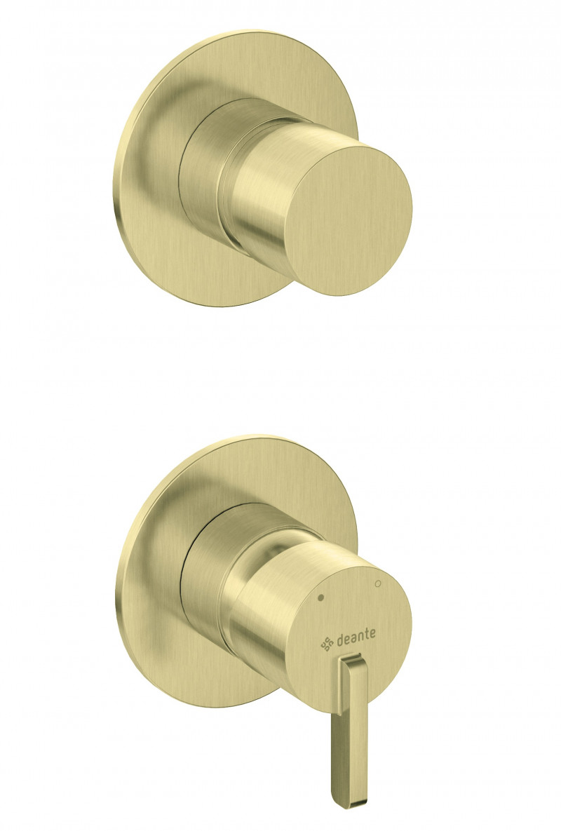 Deante Silia bateria wannowo-prysznicowa podtynkowa złoty szczotkowany BQSR11M