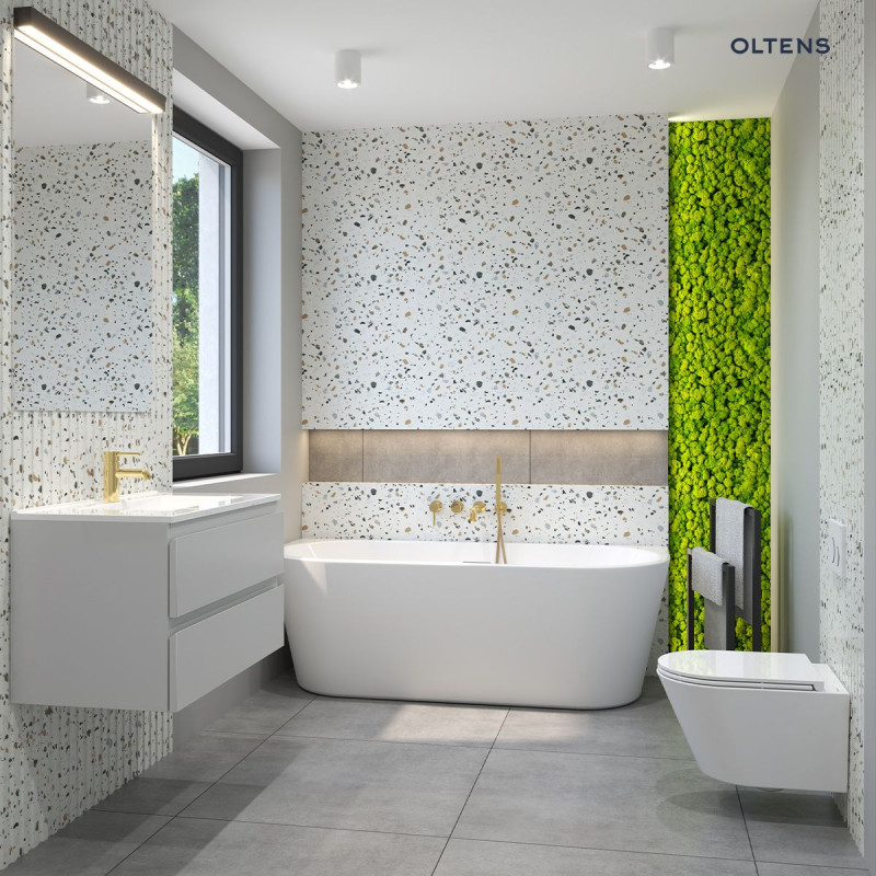 Oltens Jog zestaw muszla WC wisząca PureRim z powłoką SmartClean z deską wolnoopadającą Slim 42505000