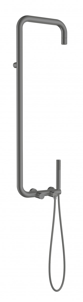 Deante Silia zestaw prysznicowy z deszczownicą titanium NQSD4XM