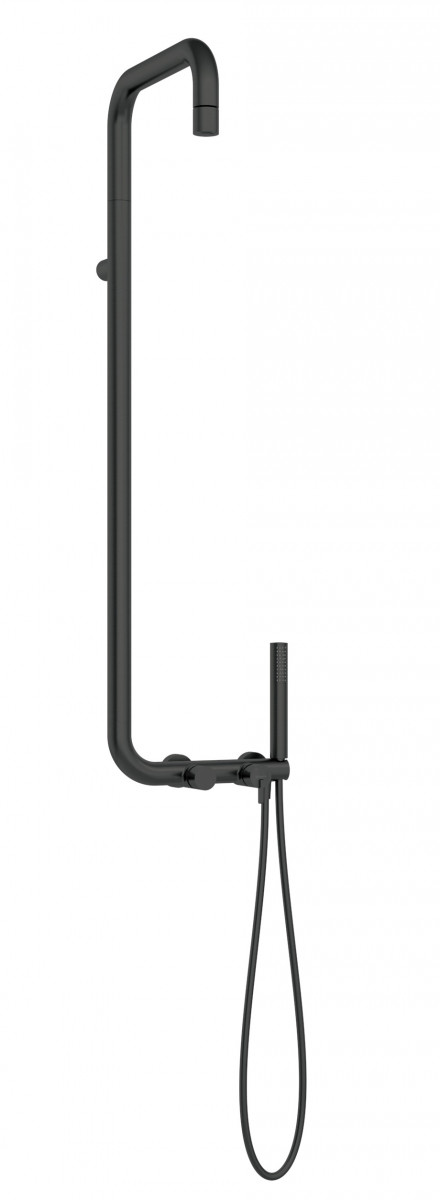 Deante Silia zestaw prysznicowy z deszczownicą czarny matowy NQSN4XM
