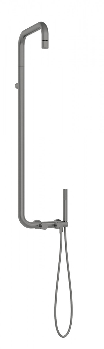 Deante Silia zestaw prysznicowy z deszczownicą titanium NQSD4XM