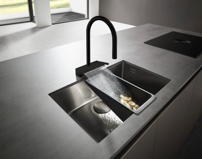 Hansgrohe Aquno Select M81 bateria kuchenna 170 z wyciąganą wylewką 3jet sBox czarny matowy 73831670