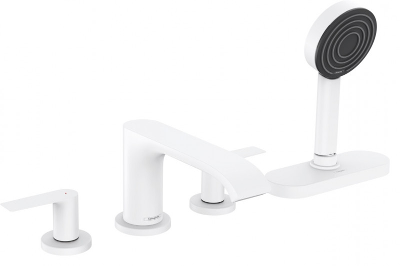 Hansgrohe FinishPlus Vivenis bateria 4-otworowa do montażu na brzegu wanny z sBox biały matowy 75444700