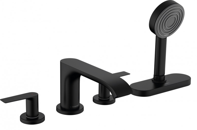 Hansgrohe FinishPlus Vivenis bateria 4-otworowa do montażu na brzegu wanny z sBox czarny matowy 75444670