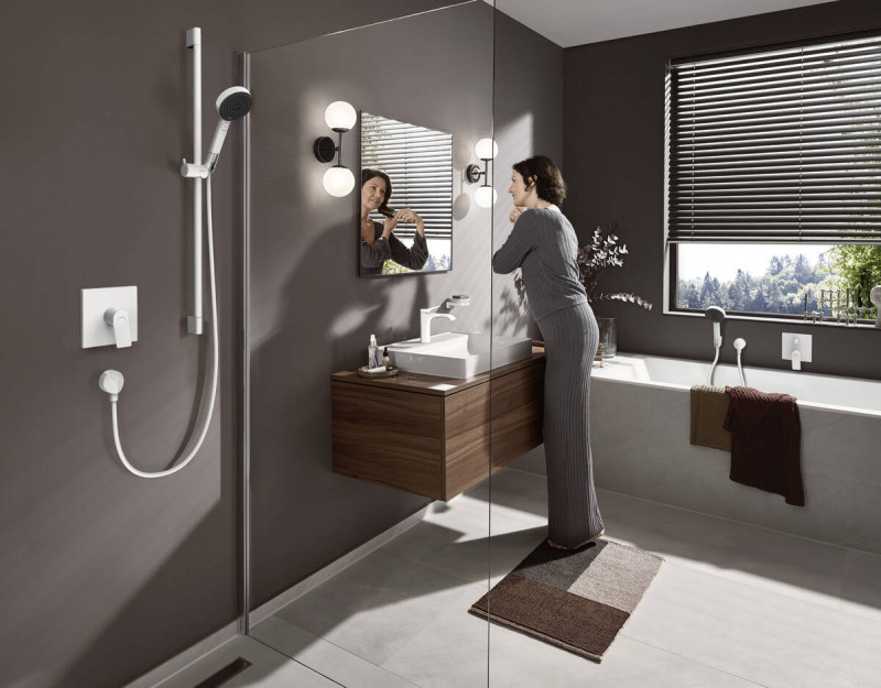 Hansgrohe FinishPlus Vivenis bateria wannowo-prysznicowa podtynkowa biały matowy 75415700