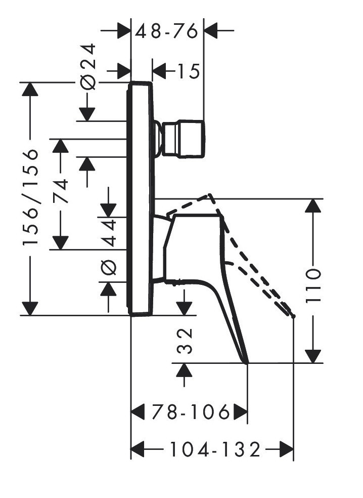 Hansgrohe FinishPlus Vivenis bateria wannowo-prysznicowa podtynkowa biały matowy 75415700