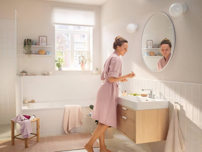 Hansgrohe Rebris S 3-otworowa bateria umywalkowa 110 z korkiem chrom połysk 72530000