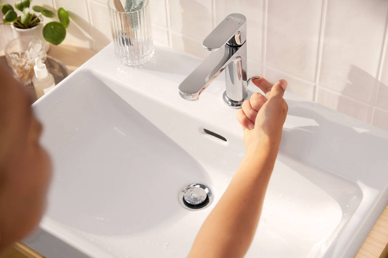 Hansgrohe Rebris S bateria umywalkowa 110 z korkiem automatycznym chrom połysk 72517000