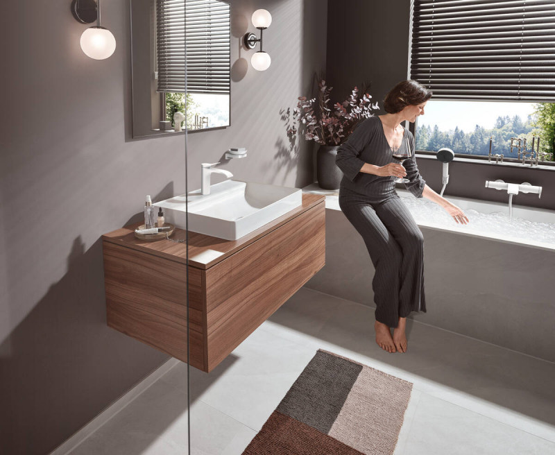 Hansgrohe FinishPlus Vivenis bateria wannowa ścienna biały matowy 75420700