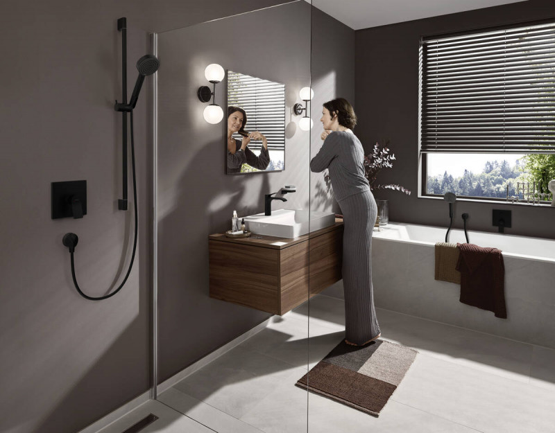 Hansgrohe FinishPlus Vivenis bateria prysznicowa podtynkowa czarny matowy 75615670