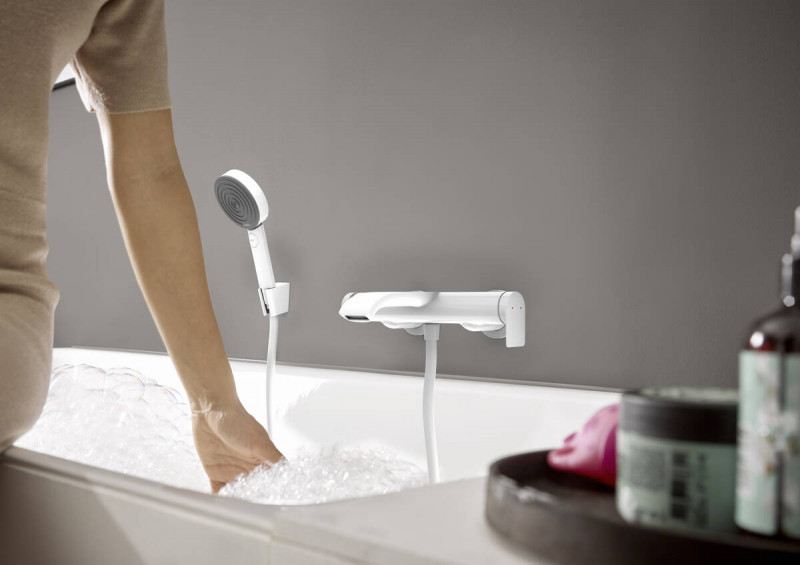 Hansgrohe FinishPlus Vivenis bateria wannowa ścienna biały matowy 75420700