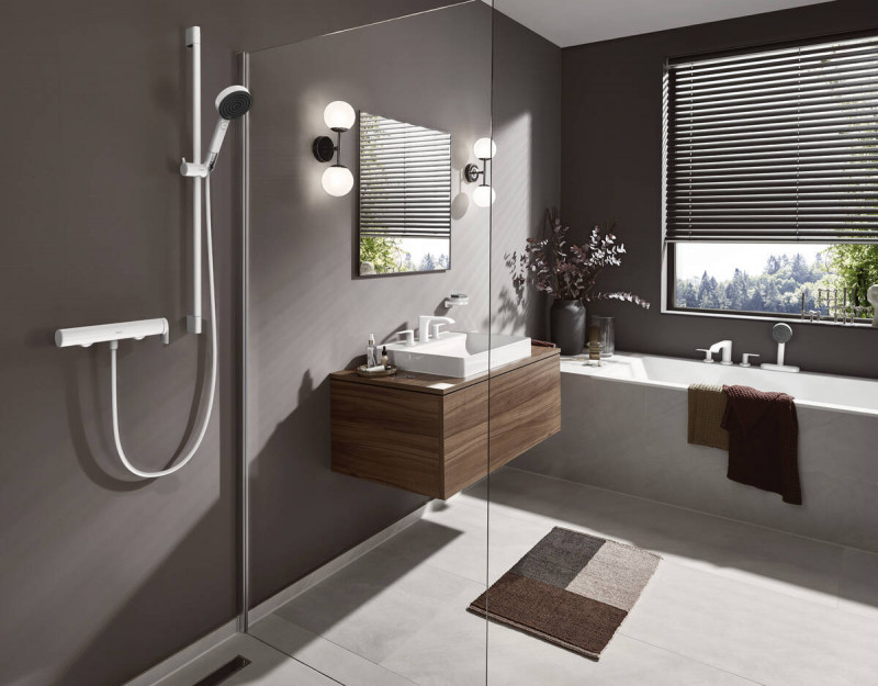 Hansgrohe FinishPlus Vivenis bateria prysznicowa ścienna biały matowy 75620700