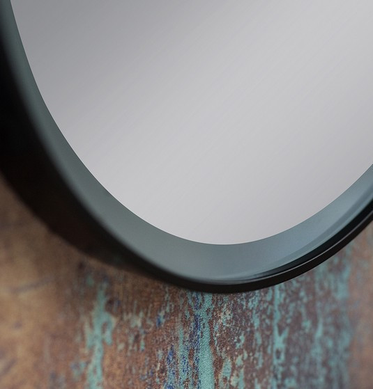 Kraft Bold Lux Lustro owalne 50x100 z podświetleniem LED czarny mat