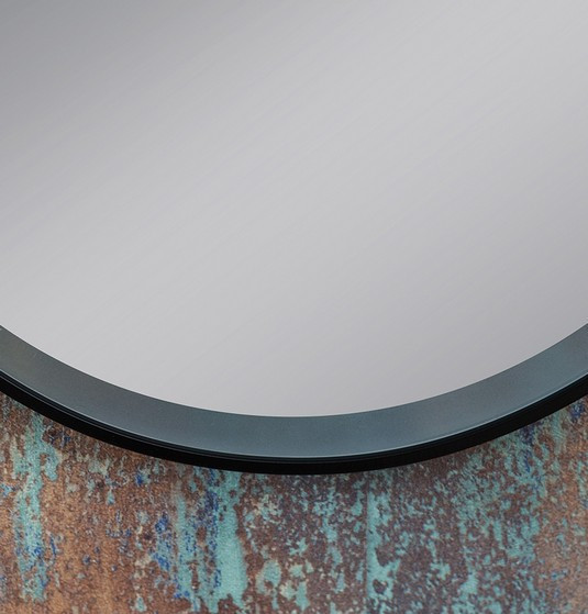 Kraft Bold Lux Lustro owalne 50x100 z podświetleniem LED czarny mat