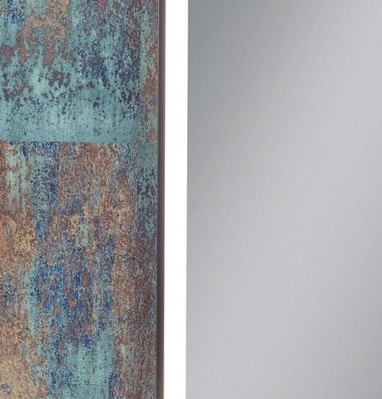 Kraft Bold Lux Lustro owalne 40x80 z podświetleniem LED czarny mat