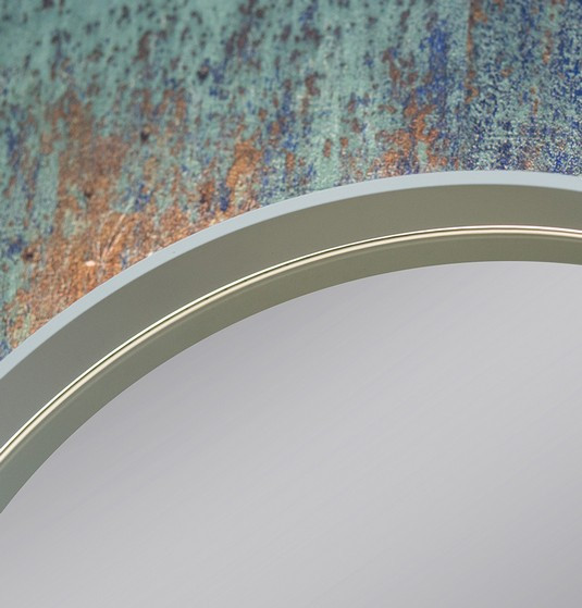 Kraft Maja AMB Lustro owalne 50x100 z podświetleniem LED w aluminiowej ramie biały mat