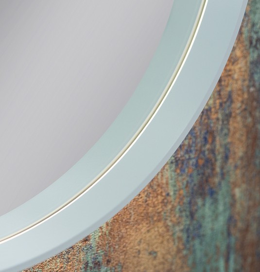 Kraft Maja AMB Lustro owalne 40x80 z podświetleniem LED w aluminiowej ramie biały mat