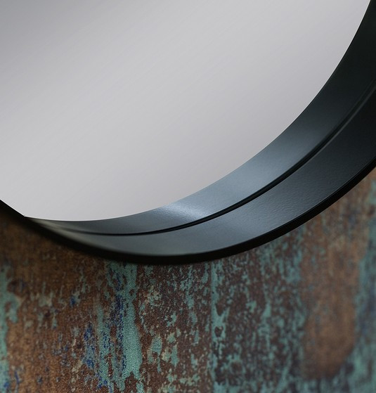 Kraft Maja AMB Lustro owalne 40x80 z podświetleniem LED w aluminiowej ramie czarny mat