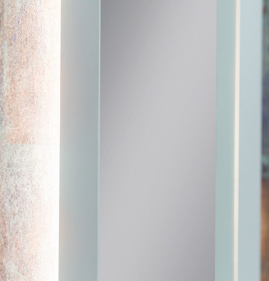 Kraft Maja AMB Lustro owalne 40x80 z podświetleniem LED w aluminiowej ramie biały mat