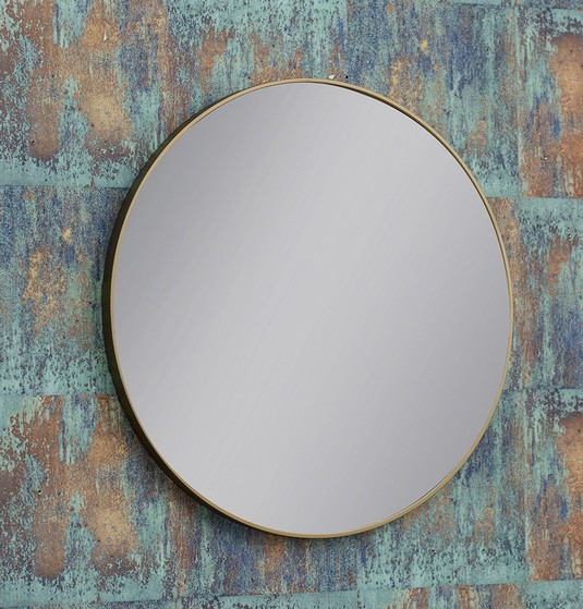 Kraft Soft Lustro okrągłe fi 70 złoty mat