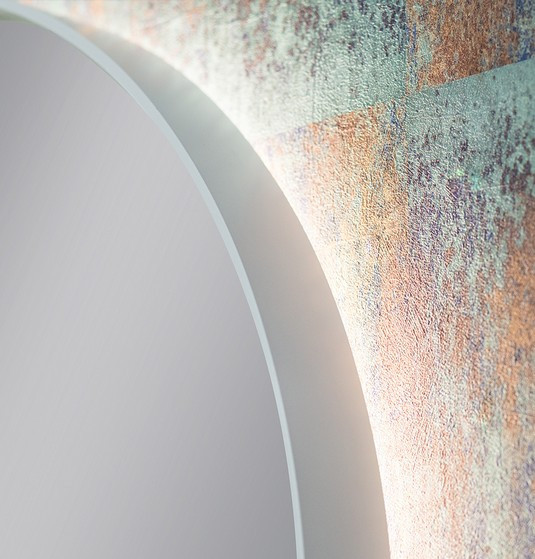 Kraft Olymp AMB lustro okrągłe fi 80 cm z podświetleniem LED biały mat