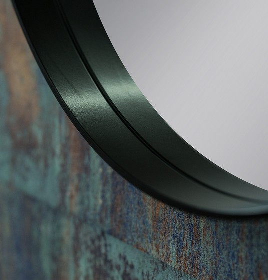 Kraft Olymp AMB lustro okrągłe fi 80 cm z podświetleniem LED czarny mat