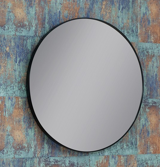 Kraft Soft AMB lustro okrągłe fi 80 z podświetleniem LED czarny mat