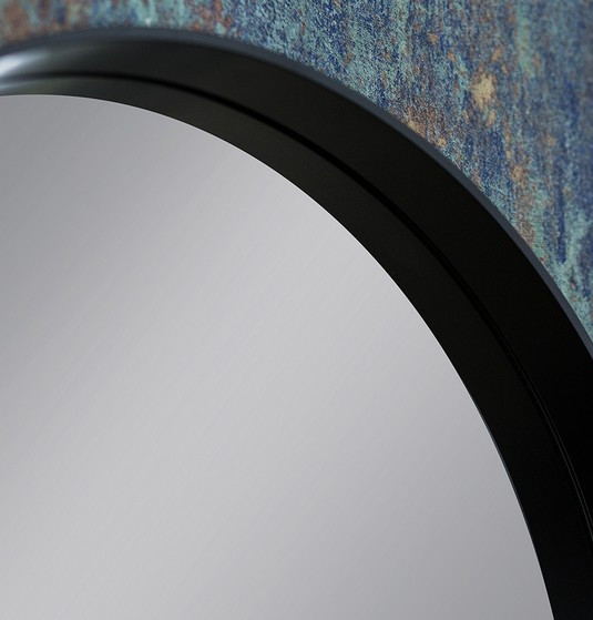 Kraft Maja Lustro owalne 50x100 w aluminiowej ramie czarny mat