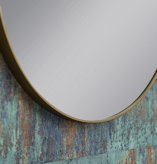 Kraft Soft Lustro okrągłe fi 90 złoty mat