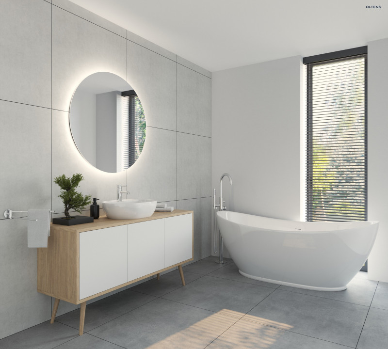 Oltens Molle bateria wannowa wolnostojąca podłogowa chrom 34300100