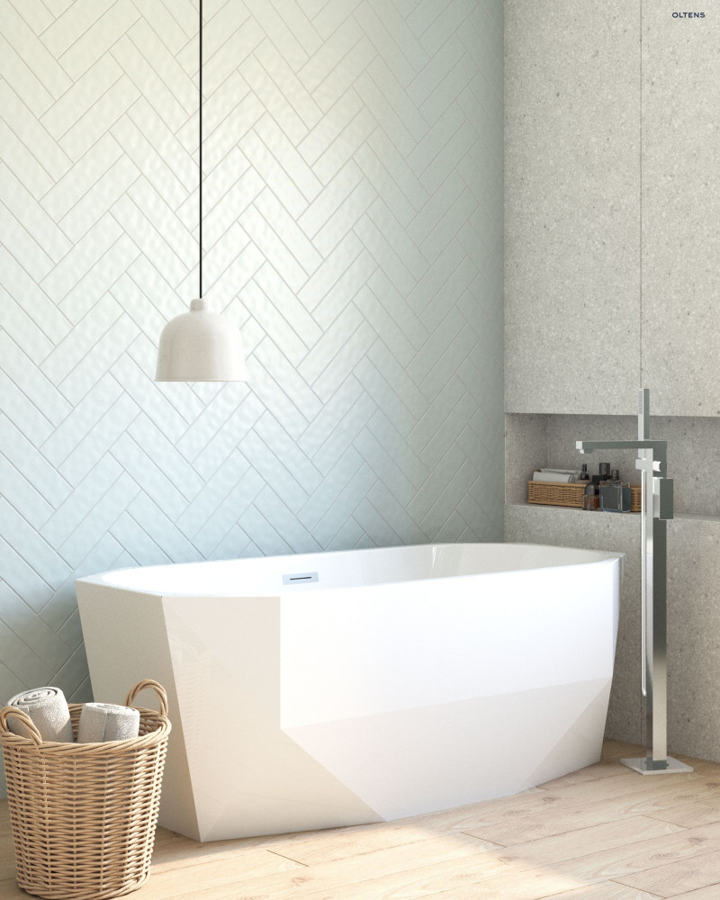 Oltens Gota bateria wannowa wolnostojąca podłogowa chrom 34301100