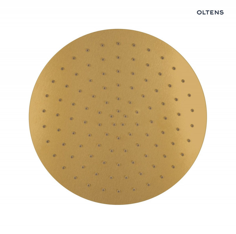 Oltens Vindel Lagan deszczownica 30 cm okrągła z ramieniem złoto szczotkowane 36012810