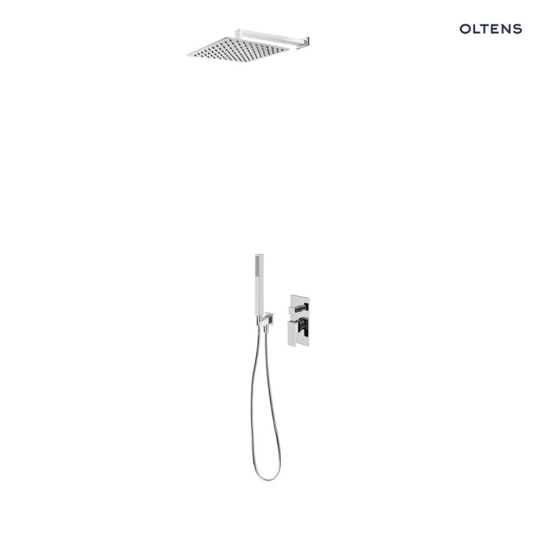 Oltens Gota komplet zestaw podtynkowy z deszczownicą 30x30 cm i słuchawką chrom 36601100