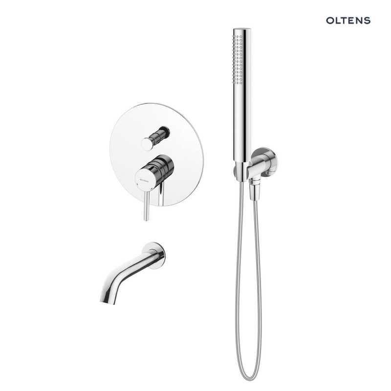 Oltens Molle komplet zestaw wannowy podtynkowy z wylewką i słuchawką chrom 36602100