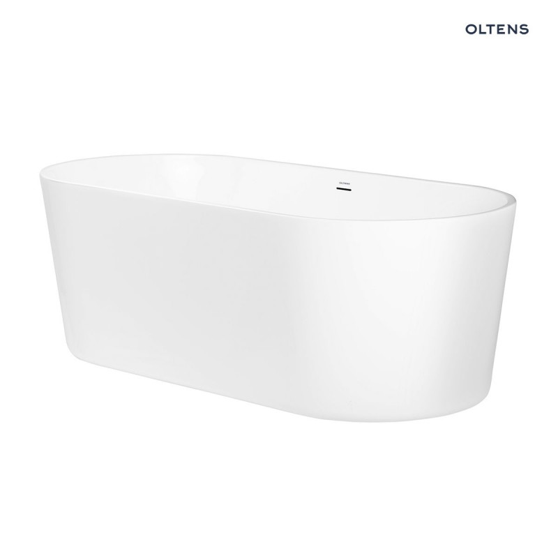 Oltens Inga wanna wolnostojąca 177x80 cm owalna akryl biały połysk 12004000