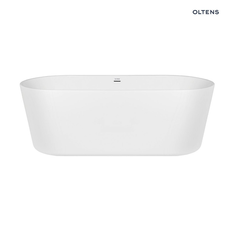 Oltens Inga wanna wolnostojąca 157x75 cm owalna akryl biały połysk 12007000