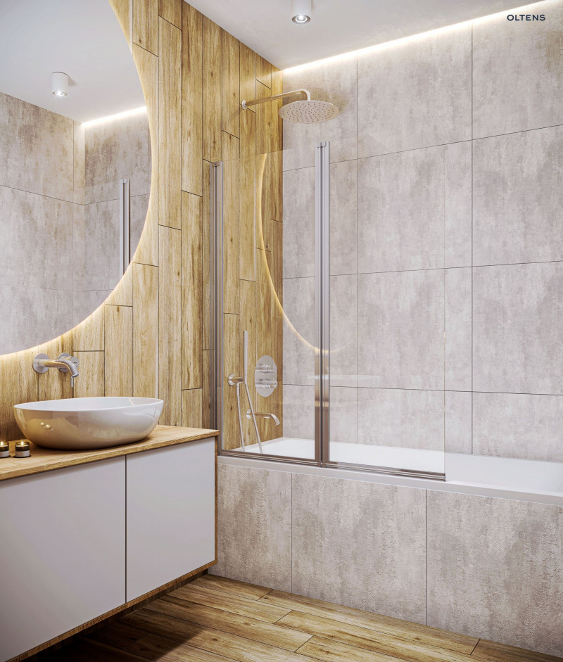 Oltens Katla bateria termostatyczna wannowo-prysznicowa podtynkowa kompletna chrom 34600100