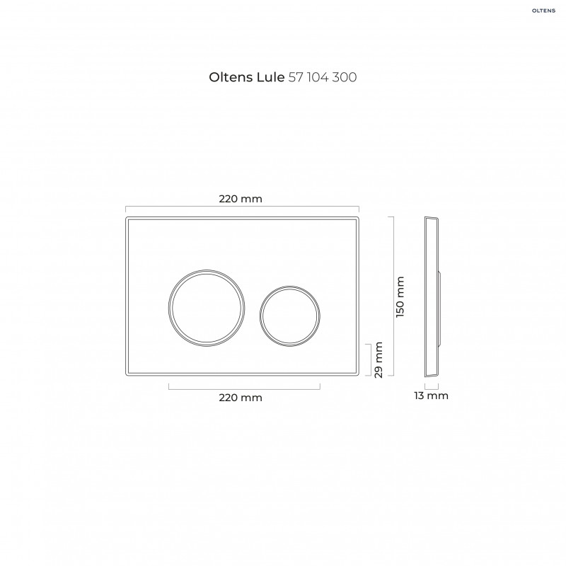 Oltens Triberg zestaw Lule 5w1 stelaż podtynkowy z przyciskiem spłukującym czarny mat 58301300