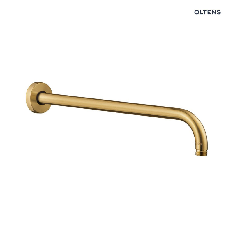 Oltens Vindel Lagan deszczownica 30 cm okrągła z ramieniem złoto szczotkowane 36012810